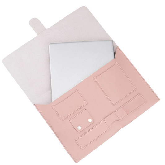 The Hana (하나) Vegan Leather Laptop Organiser (Blossom Dusk)