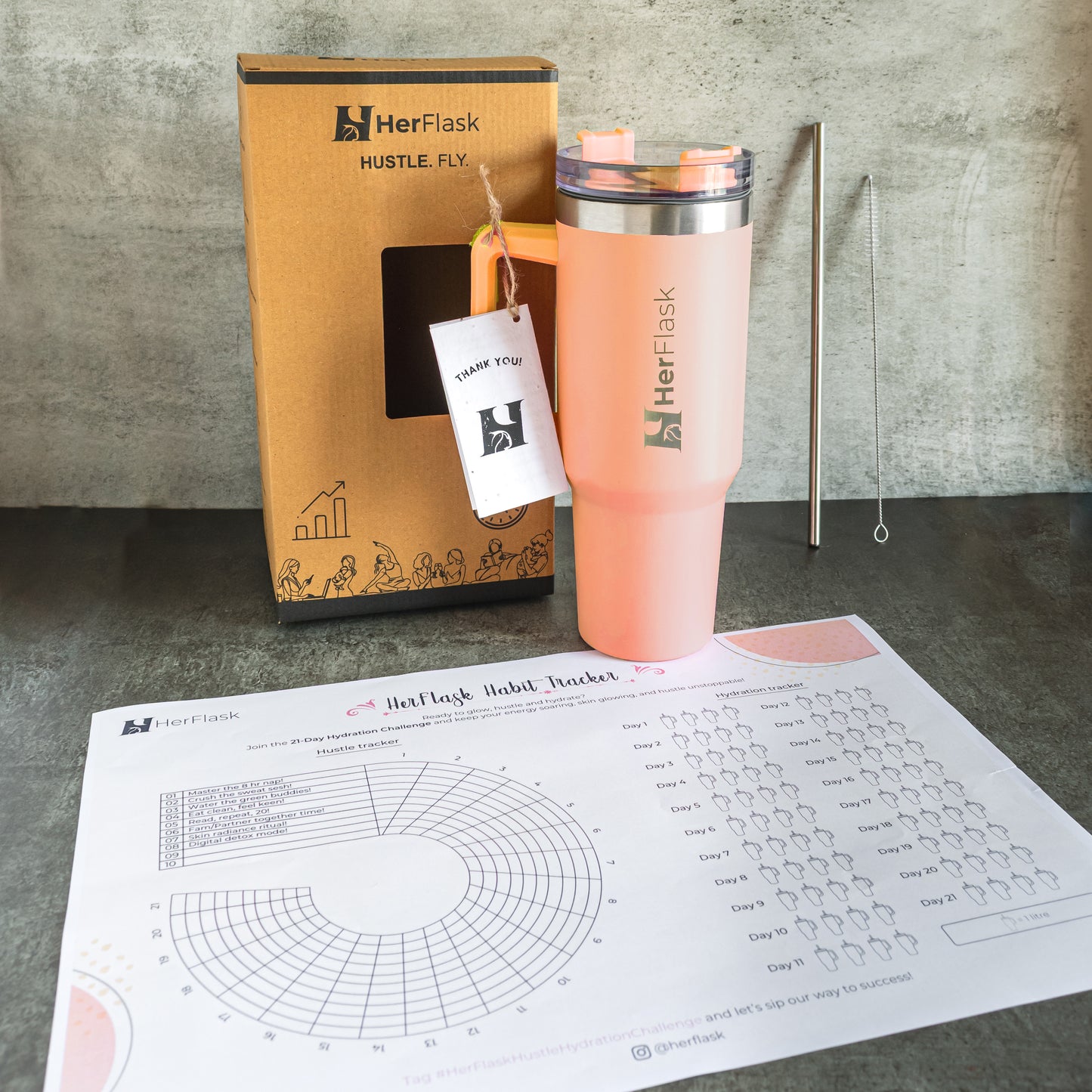 HerFlask Lumina | Posh Peach